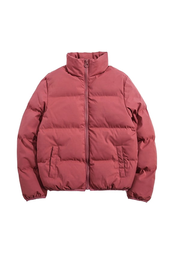 Coat for Women Solid Color Long Sleeve Paras Windproof Padded Clothes Jacket Coat On Sale