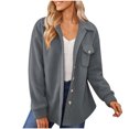 thumbnail image 1 of Fesfesfes Coat for Women Spring And Fall Coats Warm Solid Long Sleeve Outerwear Clearance Under $10, 1 of 9