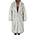 thumbnail image 1 of Fesfesfes Coat for Womens Ladies Warm Faux Furry Coat Jacket Winter Turn Down Collar Outerwear, 1 of 7