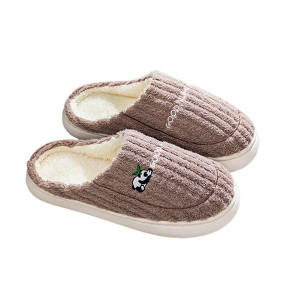Fesfesfes Cotton Slippers For Women Fall And Winter Couple Home Slippers Indoor Confinement Shoes Warm Cotton Shoes Non-Slip Cotton Slippers Men's Winter Style 10-10.5(44-45)