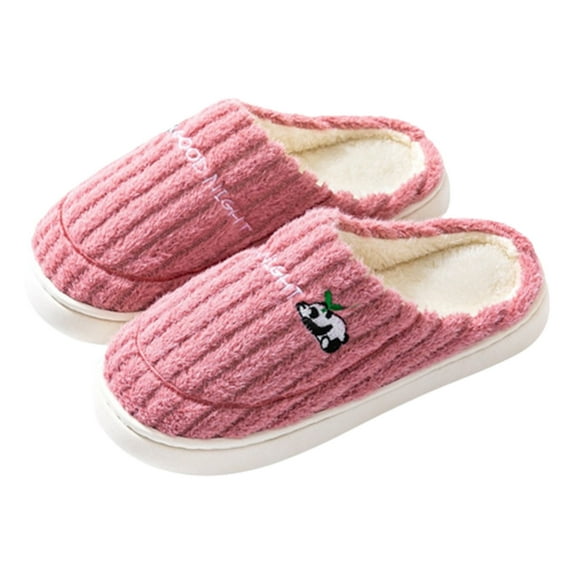 Fesfesfes Cotton Slippers For Women Fall And Winter Couple Home Slippers Indoor Confinement Shoes Warm Cotton Shoes Non-Slip Cotton Slippers Men's Winter Style 7.5-8.5(40-41)