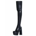 thumbnail image 1 of Fesfesfes Cowgirl Boots for Teen Girls Fashion Large Size Boots Autumn High-Heel Over-the-Knee Boots Knight Boots US:8.5(42), 1 of 8