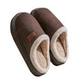 thumbnail image 1 of Fesfesfes Cozy Plush Slippers for Men and Women Non Slip Indoor Outdoor House Shoes Warm Comfortable Soft Footwear Lightweight Walking Casual Leisure(Coffee,40(US:7.5 )), 1 of 3