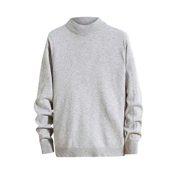 Fesfesfes Crewneck Sweatshirts for Men Winter Leisure High Collar Long Sleeved Sweater Pullover Coat Turtleneck Solid Color Undershirt Turtleneck Under 10$