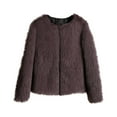 thumbnail image 1 of Fesfesfes Crop Coat for Women Solid Short Imitation-Fur Warm Vest Coat Faux-Fur Tops, 1 of 5