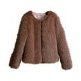 thumbnail image 1 of Fesfesfes Crop Coat for Women Solid Short Imitation-Fur Warm Vest Coat Faux-Fur Tops Sale Items, 1 of 5