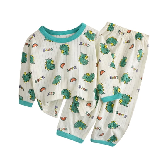 Fesfesfes Cute Summer Outfits For Girls 10-12 Years Old Toddler Kids Kid Girls Boys' Casual Long Sleeve Casual Homewear Thin Home Clothing Two Piece Set 4-5 Years