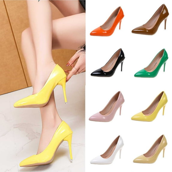 Fesfesfes Dress Heels Womens Summer Shoes Fashion Slippers Sandals High Heels Sandals Outwear 7(39)