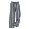 thumbnail image 1 of Fesfesfes Dressy Pants for Women Casual Pure Cotton Drawstring Pants Comfortable Home Loose Flowy Straight Leg Trousers, 1 of 4