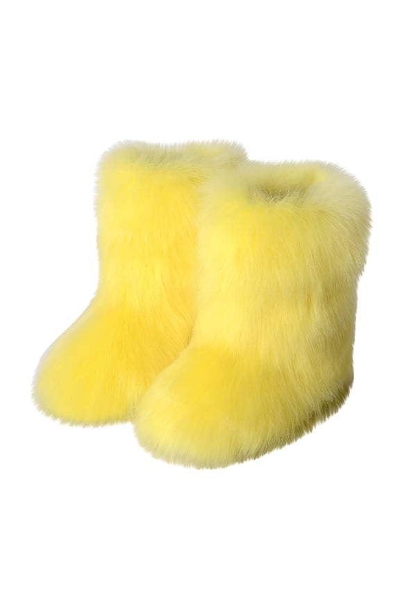 Fall Boots Women Fashion Color Imitation Plus Cashmere Snow Boots 39(US:6.5-7)