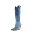 thumbnail image 1 of Fesfesfes Fall Boots Women Winter Plus Size Warm Wedge Heel Super High Heel Snake Print High Top US:4.5(35), 1 of 9