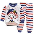 thumbnail image 1 of Fesfesfes Fall Outfits Child Spring Printing Pants Long Sleeve Round Neck Blouses Sets, 1 of 4