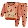 thumbnail image 1 of Fesfesfes Toddler Fall Outfit Child Outfits Spring Printing Pants Long Sleeve Shirts Round Neck Suits Blouses Sets, 1 of 4