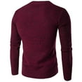 thumbnail image 1 of Fesfesfes Fall Sweater for Men Round Neck Sweater Solid Color Thick Line Thick Warm Sweater Sale Tops on Clearance, 1 of 3
