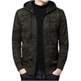 thumbnail image 1 of Fesfesfes Fall/winter Hoodie Tops Men's New Style Velvet Hooded Long-sleeved Knitted Warm Jacket, 1 of 1