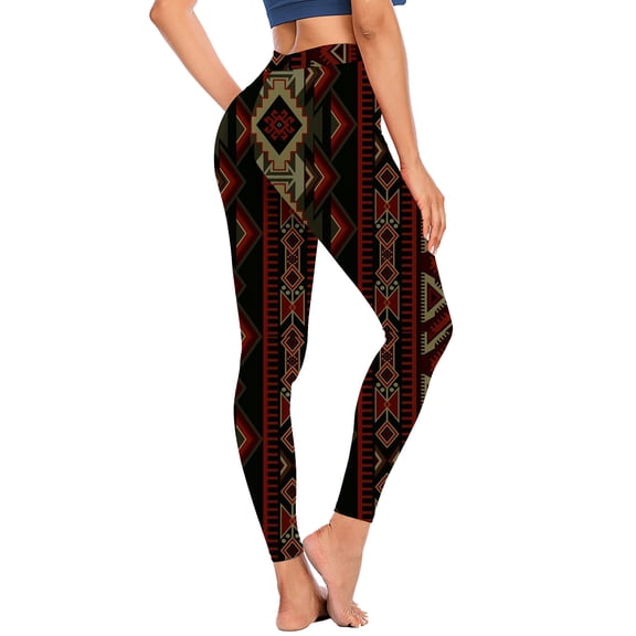 Fesfesfes Fashion Casual Women Western Print Printed Gradient Span Ladies High Waist Slim Leg Trousers Yoga Pants Long Pants Spring