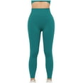 thumbnail image 1 of Fesfesfes Fashion Leggings Women Solid Color Span Ladies High Waist Slim Leg Trousers Yoga Pants Long Pants On Sale, 1 of 7