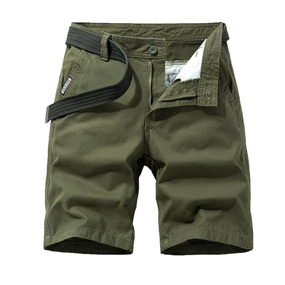 Fesfesfes Fashion Mens Cargo Shorts Pocket Zipper Stretchy Casual Tooling Short Pants