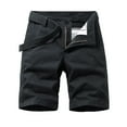 thumbnail image 1 of Fesfesfes Fashion Mens Cargo Shorts Pocket Zipper Stretchy Casual Tooling Short Pants Spring, 1 of 3