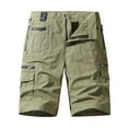 thumbnail image 1 of Fesfesfes Fashion Mens Golf Shortswith Pocket Buttons Solid Cargo Shorts Leisure Time Sport Shorts Tooling Short Pants Spring, 1 of 4