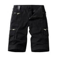 thumbnail image 1 of Fesfesfes Fashion Mens Golf Shortswith Pocket Buttons Solid Cargo Shorts Leisure Time Sport Shorts Tooling Short Pants Spring, 1 of 4