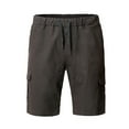 thumbnail image 1 of Fesfesfes Fashion Mens Shorts Loose Casual Solid Color Linen Shorts with Pocket High Waist Loose Bandage Pants Knee Length Shorts On Sale, 1 of 5