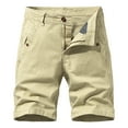 thumbnail image 1 of Fesfesfes Fashion Mens Shorts with Pocket Zipper Buttons Solid Color Cargo Shorts Tooling Short Pants Clearance, 1 of 8