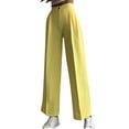 thumbnail image 1 of Fesfesfes Fashion Women Pant Trousers Full Pants Casual Straight Solid Color Suit Pants Clearance, 1 of 8