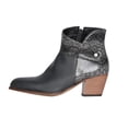 thumbnail image 1 of Fesfesfes Faux-Leather Boots for Women Synthetic Patchwork Thick Heel High Heel Zipper Pointed Snake 7(39), 1 of 4