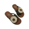 thumbnail image 1 of Fesfesfes Fesfesfes Sandals Women Summer Clip-Toe Sunflower Decor Faux Leather Sandals Shoes Comfy Flats Flip-Flops Casual Beach Sandals, 1 of 7