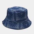 thumbnail image 1 of Fesfesfes Fisherman Hat Unisex Men Women Printing Sun Hat Outing Two-sided Bucket Caps, 1 of 5