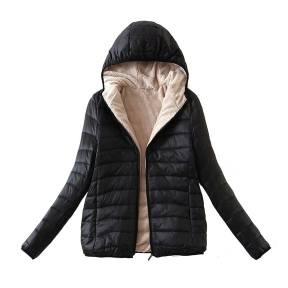Fesfesfes Flannel Coats For Women Jackets Fall Plus Fleece Cotton Jacket Warm Lamb Fleece Top Coat Sweater Coat Fall