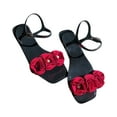 thumbnail image 1 of Fesfesfes Flat Sandals For Women's Summer Clasp Head Flower Pearl Flat Sandals 8.5(41), 1 of 8