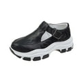 thumbnail image 1 of Fesfesfes Flat Shoes for Women Round Toe Fashion All-match Shoes Platform Synthetic Buckle Casual Shoes Height Increasing Shoes 40(7.5), 1 of 9