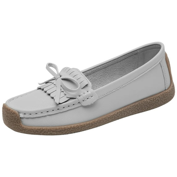 Fesfesfes Flats Shoes for Women Round Toe Versatile Flat Shoes Soft Bottom Large Size Casual Color Shoes Synthetic Shoes 35(4.5)