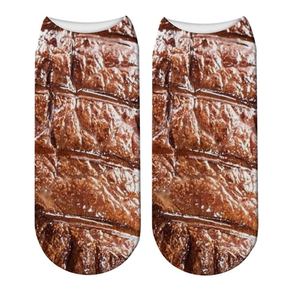 Fesfesfes Funny Printed Low Cut Socks Unisex No-show Socks Ugly Feet Gifts For Friends