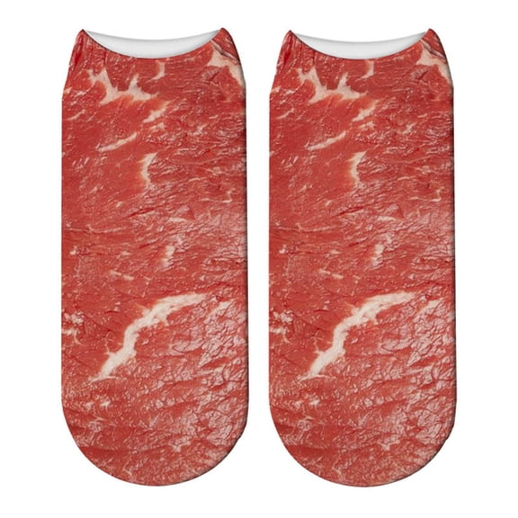 Fesfesfes Clearance Funny Printed Low Cut Socks Unisex No-show Socks Ugly Feet Gifts For Friends