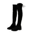 thumbnail image 1 of Fesfesfes Fuzzy Boots for Women Long Tube Round Toe Zipper Bare Heel Boots Over Knee Boots For Teen Girls US:5.5(36), 1 of 7