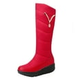 thumbnail image 1 of Fesfesfes Fuzzy Boots for Women Warm Thick Cotton Down Cloth Space Cotton High US:6(37), 1 of 8