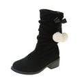 thumbnail image 1 of Fesfesfes Fuzzy Boots for Women Winter Boots Shoes Low-Heel Comfortable Outdoor Non-Slip Outdoor Snow Boots US:4.5(35), 1 of 6