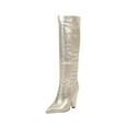 thumbnail image 1 of Fesfesfes Fuzzy Boots for Women Winter Disco Dancing Flash Club Ultra High Heel Slimming High Tube With Velvet US:7(39), 1 of 5