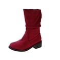 thumbnail image 1 of Fesfesfes Fuzzy Boots for Women Winter Warm Boots Low-Heel Ankle Boots Casual Outdoor Non-Slip Boots Snow Boots US:6(37), 1 of 5
