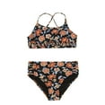 thumbnail image 1 of Fesfesfes Girls Bathing Suit Bigs Girl 2 Piece Swimsuit Sport Prints High Waist Bikini Set, 1 of 8