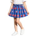 thumbnail image 1 of Fesfesfes Girls Floral Print Elastic Waist Mini Skirt Summer Casual A-Line Skirt, Lightweight Comfortable School Daily Wear Bottom for Kids Ages 5-10 Years, 1 of 8