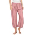 thumbnail image 1 of Fesfesfes Girls High Waist Wide Leg Long Trousers,Smocked Casual Pants Loose Fits for Ages 4-14 Years,Soft Breathable Fabric(Pink,14-15 Years), 1 of 6