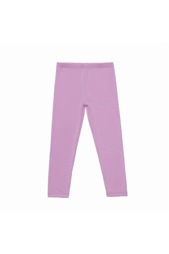 Girls Leggings Stretchy Full Length Soft Breathable Pants for Kids Toddler Elastic Waist Comfortable Playwear for Yoga Gym Dance Casual Daily Wear(Purple,7 Years)