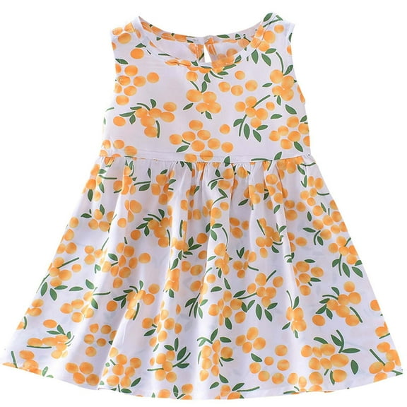 Fesfesfes Girls Spring Dress Toddler Baby Girls Sleeveless Dress Tank Dress Children's Clothing
