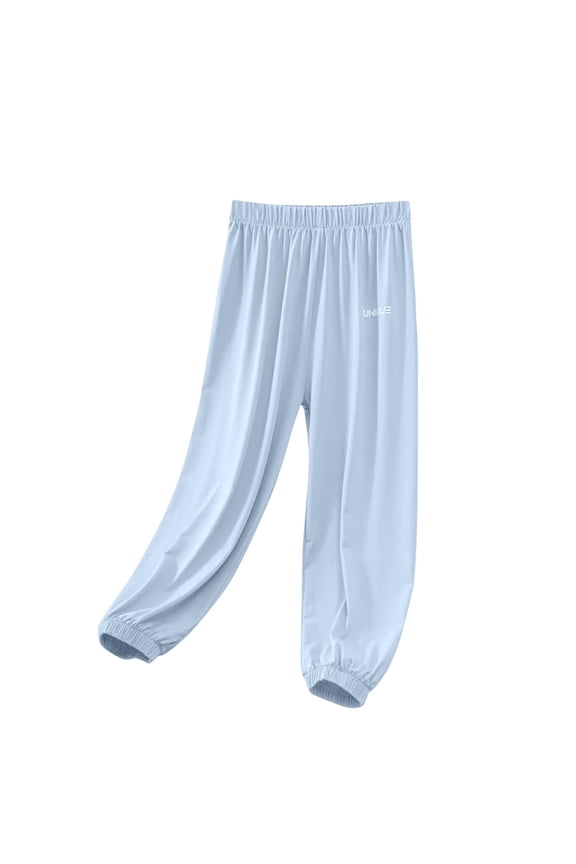 Girls Summer Pants Thin Ice Silk Trousers Sunscreen Proof Pants Sports Speed Drying Pants Loose Comfy Casual Pants