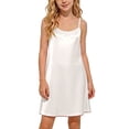 thumbnail image 1 of Fesfesfes Girls Summer Sleeveless Dress Soft Comfortable Casual Wear Solid Color Round Neck Pullover Dress for Kids Toddler Childrens Casual Dress(White,13-14 Years), 1 of 7