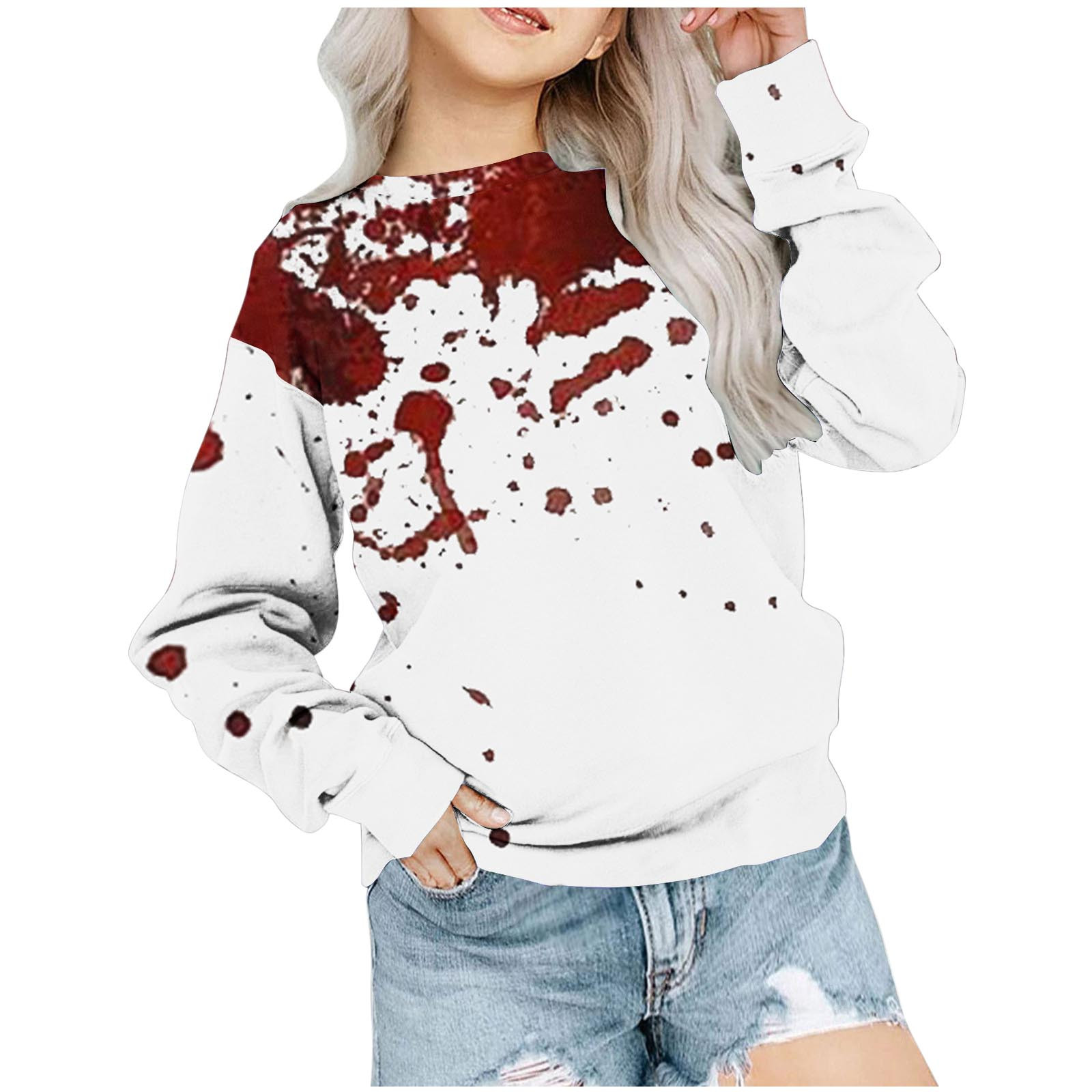 Fesfesfes Girls Sweatshirts Children's Shirt Long Sleeved Halloween